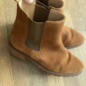 Quince Suede Chelsea Boots 8 Women’s Cinnamon Brown Boho Classic